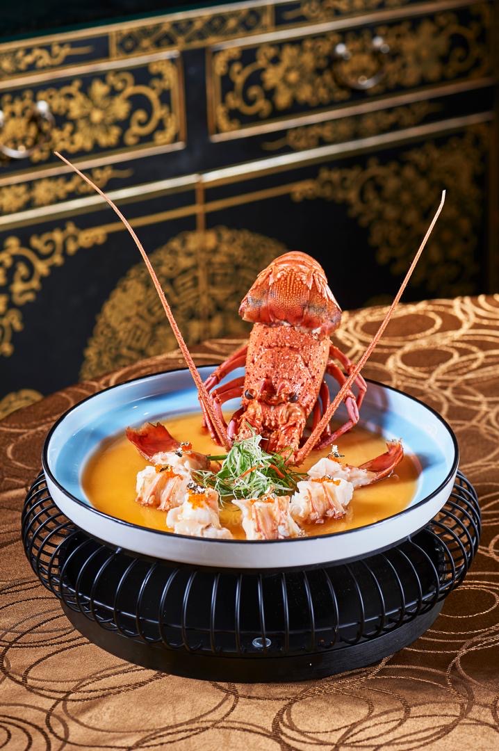 A signature dish at Dux Oriental, plated with restraint